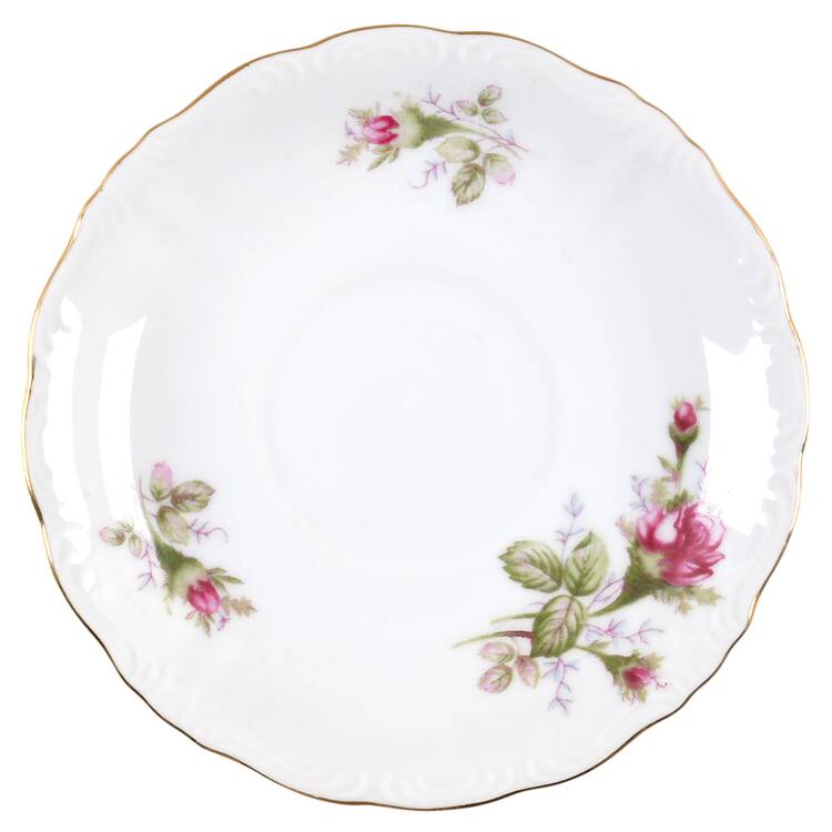 Moss Rose Saucer for Footed Cup