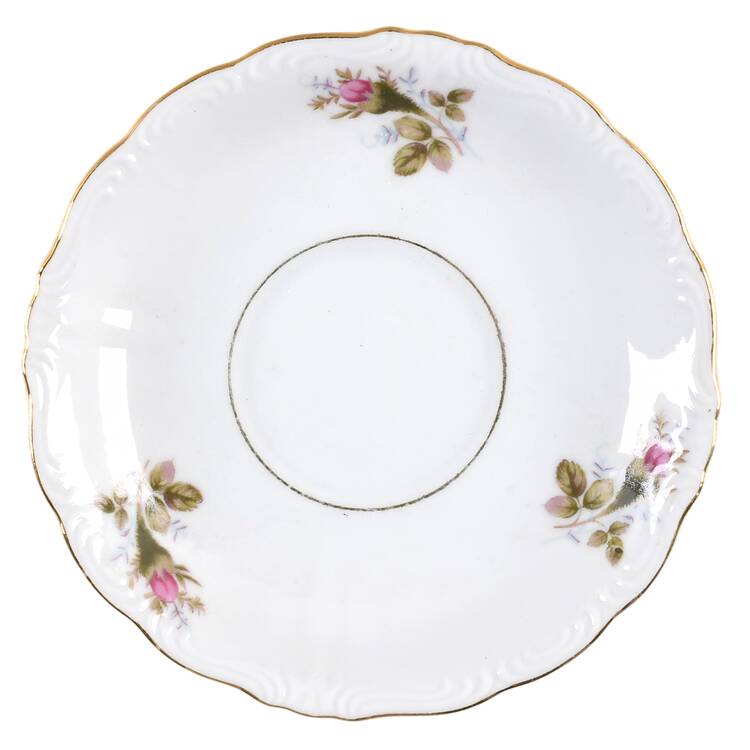 Moss Rose Saucer for Footed Cup