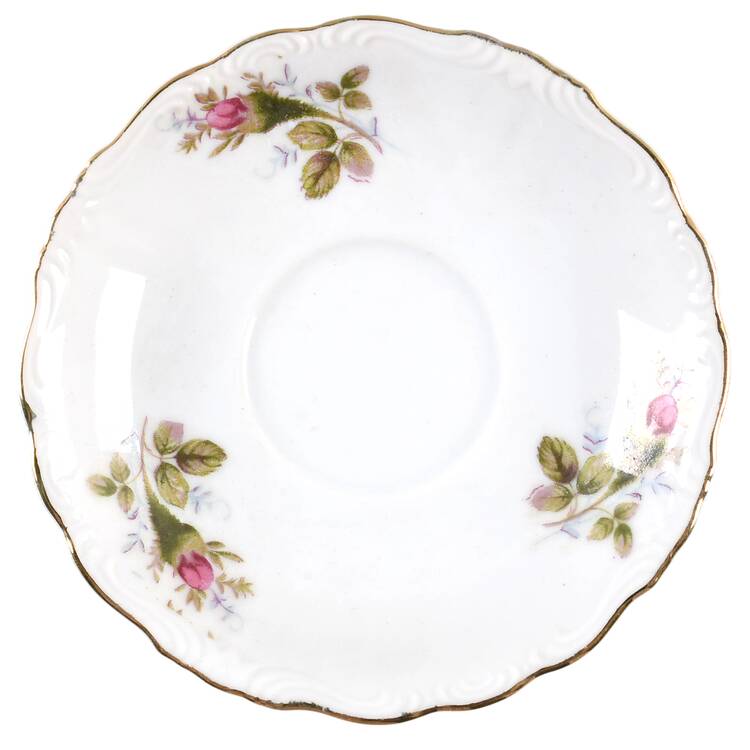 Moss Rose Saucer for Footed Demitasse Cup
