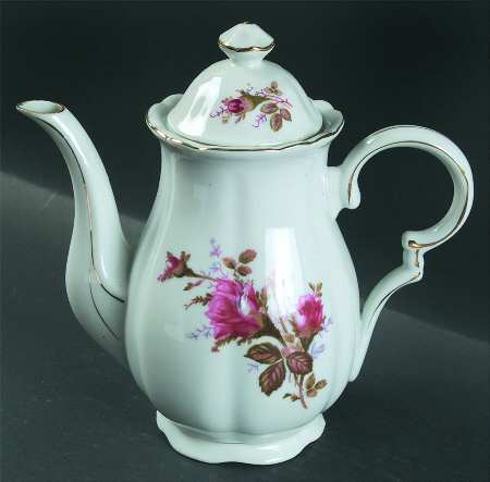 Moss Rose Coffee Pot & Lid