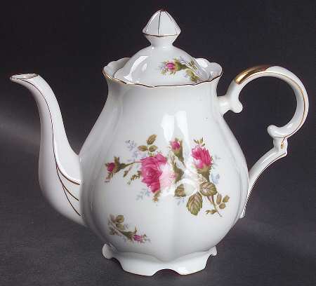 Moss Rose Teapot & Lid