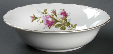 Moss Rose 8" Round Vegetable Bowl