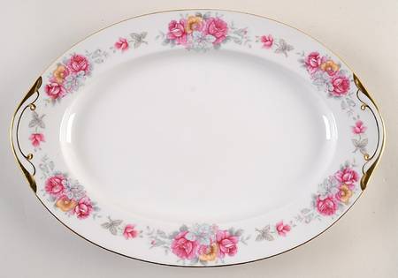 Rose Dawn 14" Oval Serving Platter