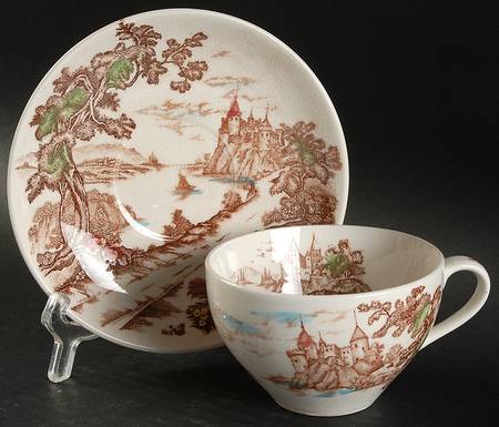 Royal Vista Flat Cup & Saucer Set