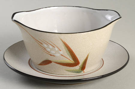 Wild Rice Round Gravy Boat & Underplate