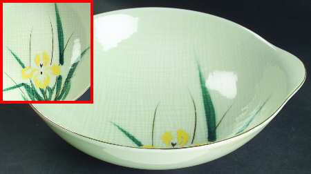 Yellow Iris 9" Round Vegetable Bowl