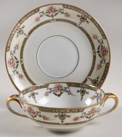 Lafayette Flat Cream Soup Bowl & Saucer Set