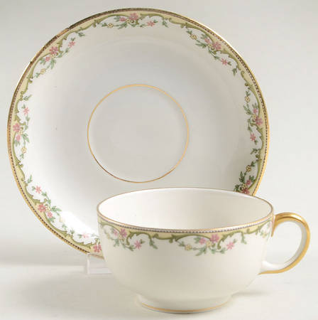 UNC28 Footed Cup & Saucer Set by Union Ceramique