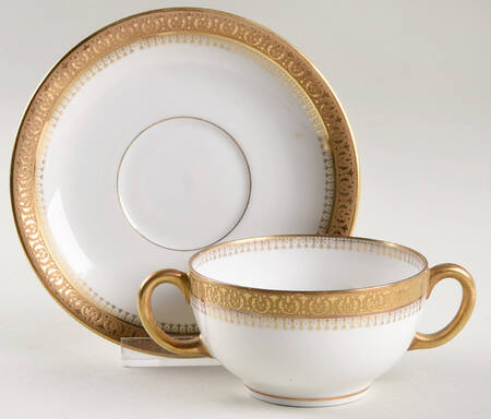 UNC3 Flat Bouillon Cup & Saucer by Union Ceramique
