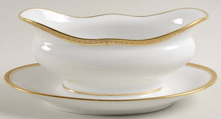 Chaurette Gravy Boat with Attached Underplate by Union Ceramique