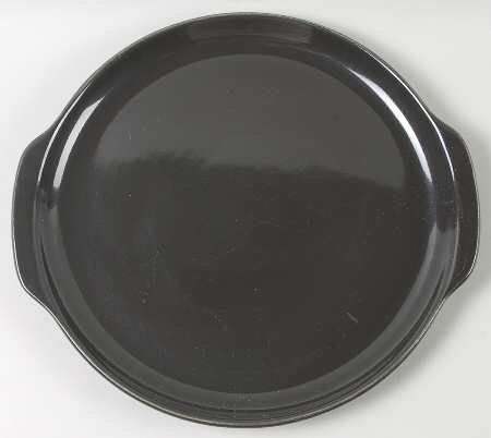 Ballerina Dark Gray Handled Cake Plate