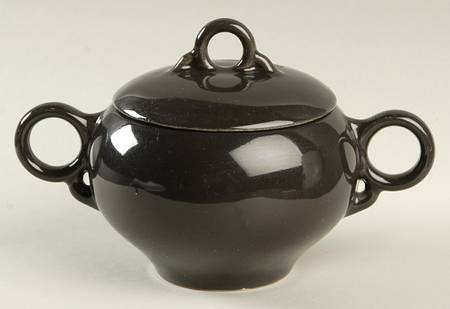 Ballerina Dark Gray Sugar Bowl & Lid