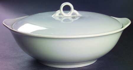 Ballerina Dove Gray Round Covered Vegetable