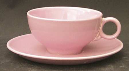 Ballerina Pink Flat Cup & Saucer Set