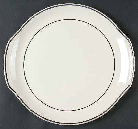 Ballerina Platinum Handled Cake Plate