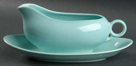 Ballerina Turquoise Gravy Boat & Underplate/Relish