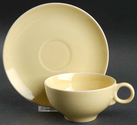 Ballerina Jonquil Yellow Flat Cup & Saucer Set