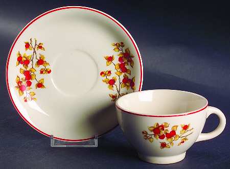 Bitter Sweet Footed Cup & Saucer Set