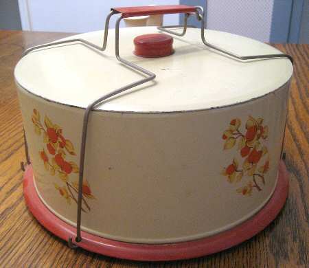 Bitter Sweet Metal Cake Safe with Lid and Handle