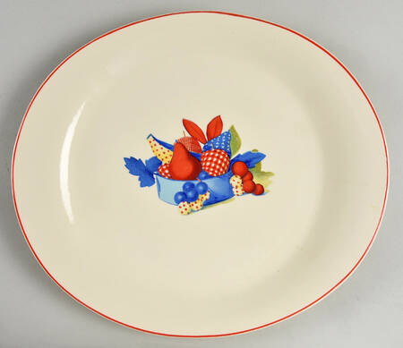 Calico Fruit 11" Oval Serving Platter by Universal