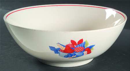 Calico Fruit 9" Salad Serving Bowl by Universal