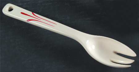 Calico Fruit Salad Serving Fork, Solid Piece