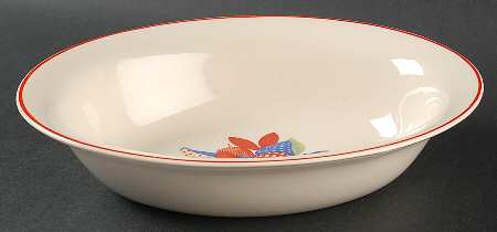 Calico Fruit 9" Oval Vegetable Bowl