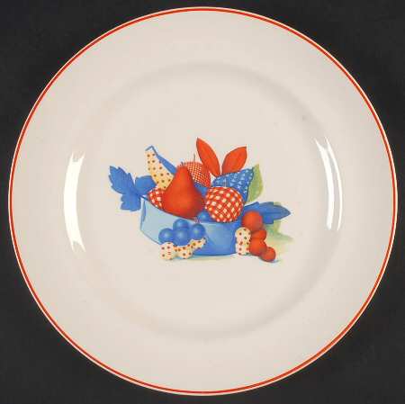 Calico Fruit Luncheon Plate
