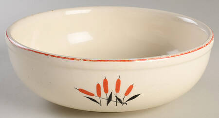 Cattail (Camwood) 9" Round Vegetable Bowl