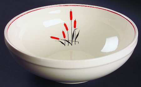 Cattail (Camwood) 9" Round Vegetable Bowl