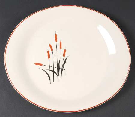 Cattail (Camwood) 12" Oval Serving Platter