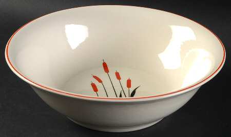Cattail (Camwood) 8" Round Vegetable Bowl