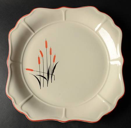 Cattail (Camwood) Square Cake Plate by Universal