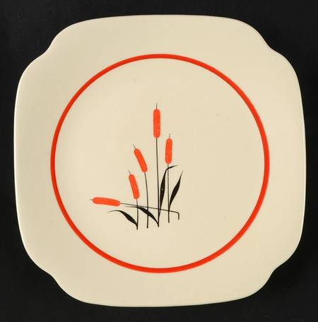 Cattail (Camwood) Square Salad Plate