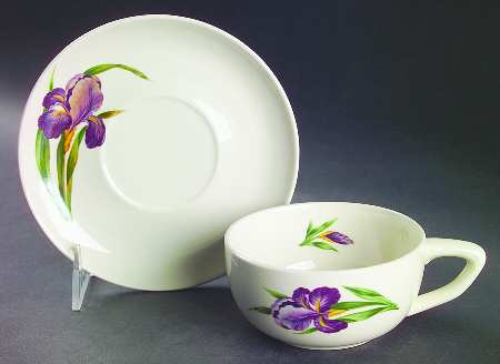 Iris Flat Cup & Saucer Set