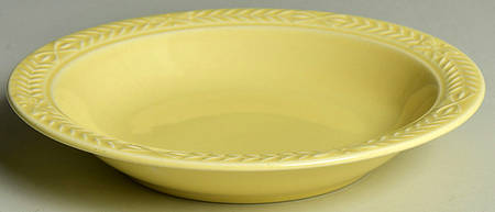 Laurella Yellow Rim Soup Bowl