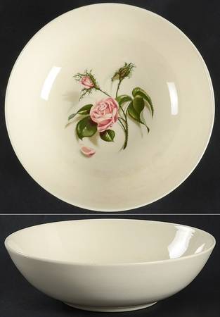 Moss Rose (No Trim) 7" Round Vegetable Bowl