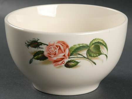 Moss Rose (No Trim) Cranberry Bowl