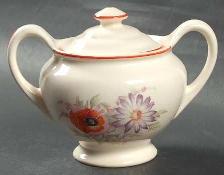 Poppy Sugar Bowl & Lid