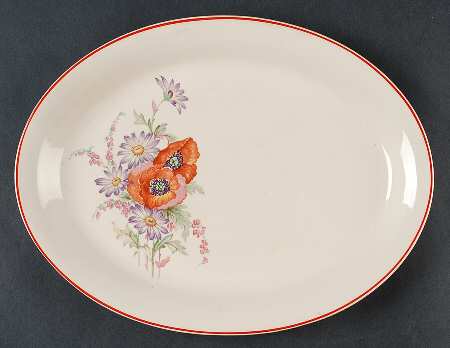 Poppy 11" Oval Serving Platter