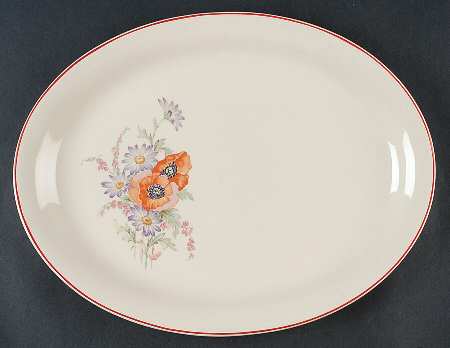 Poppy 13" Oval Serving Platter