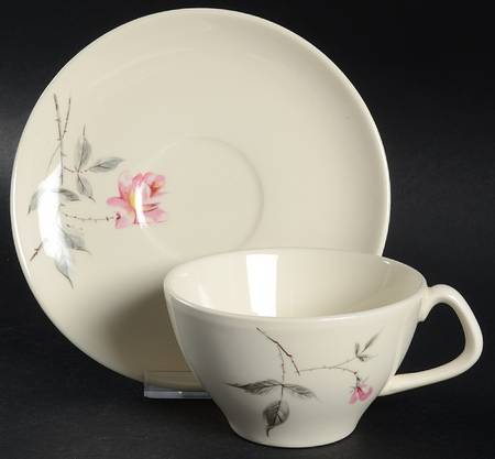 Rosette Flat Cup & Saucer Set by Universal