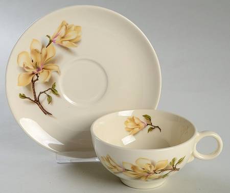 Southern Garden Flat Cup & Saucer Set