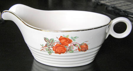 American Beauty Rose Gravy Boat