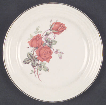 American Beauty Rose Salad Plate