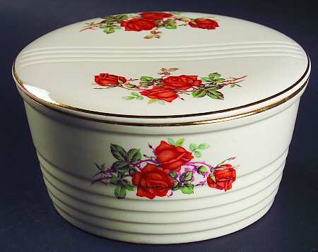 American Beauty Rose Small Refrigerator Jar & Lid