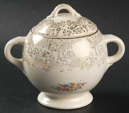 Liberty Gold Sugar Bowl & Lid
