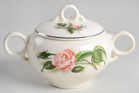 Moss Rose Sugar Bowl & Lid