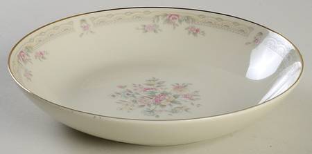 Gold Ivory Lace Coupe Soup Bowl