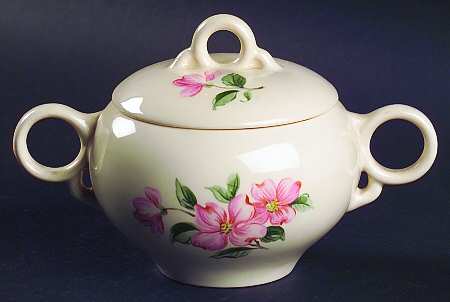 Pink Dogwood (Ballerina) Sugar Bowl & Lid